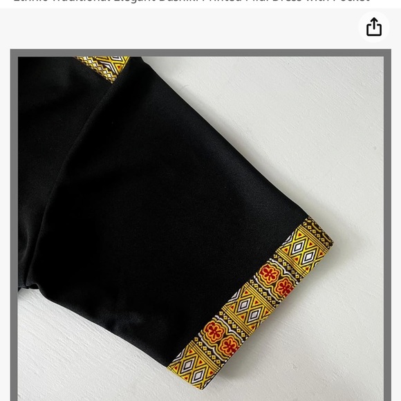 NWT Women’s African Bohemian Bodycon Dresses Dashiki Printed Midi Dress w/pocket - Picture 4 of 5